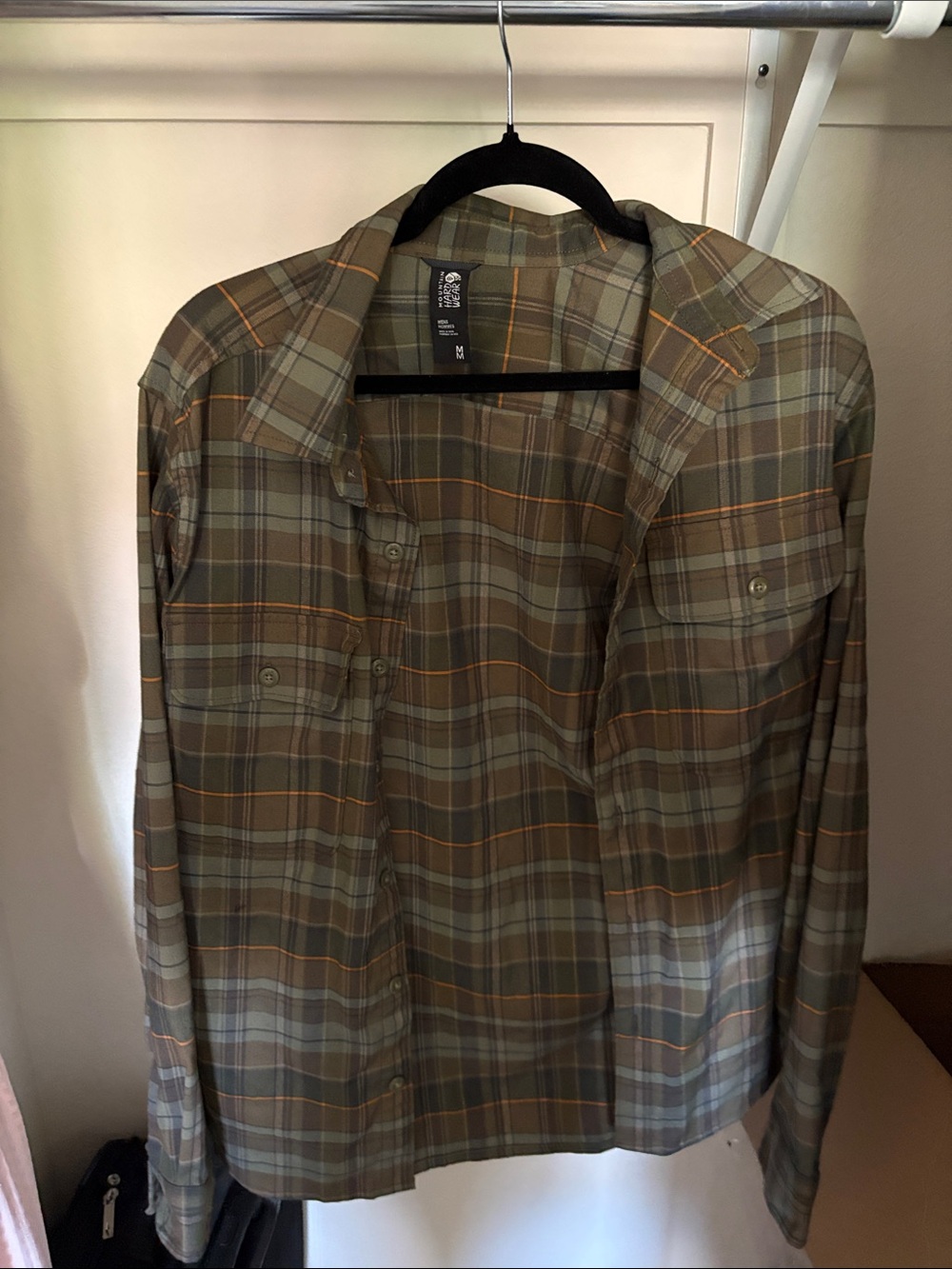 Mountain Hardware Men's Olive Plaid Button-Down Shirt